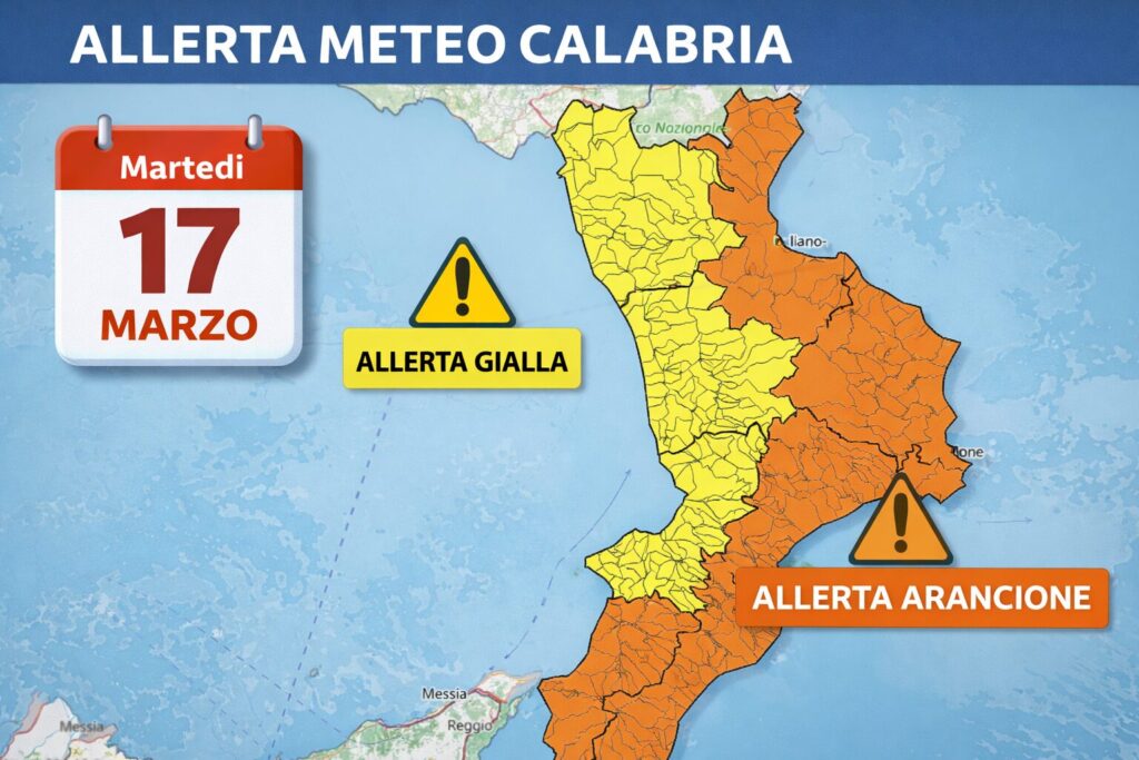 allerta meteo martedì 17 marzo