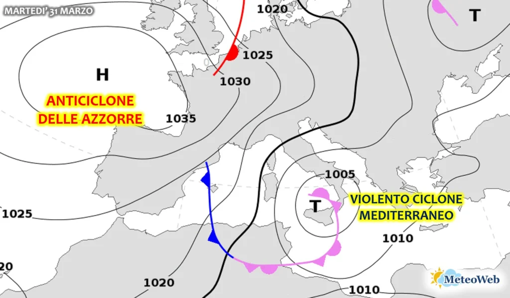 allerta meteo martedì 31 marzo