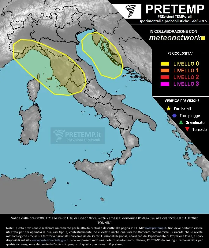 allerta meteo oggi