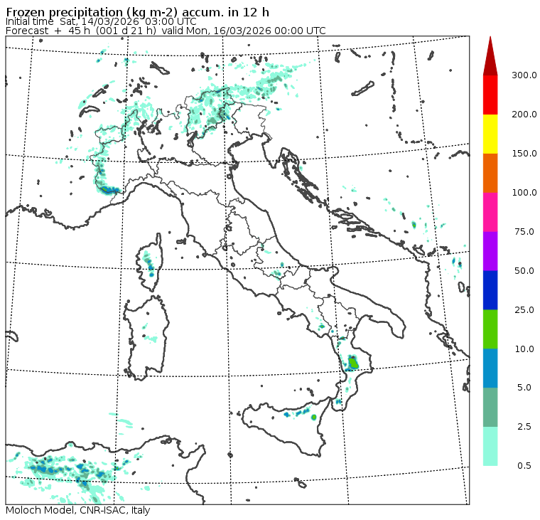 allerta neve domenica sera