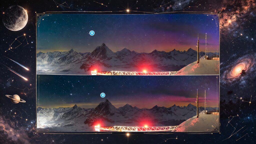 aurora boreale cervino