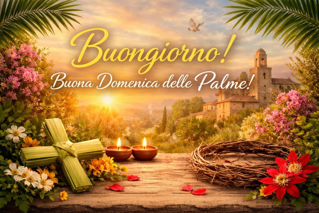 buongiorno buona domenica delle palme 2026 immagini frasi nuove originali