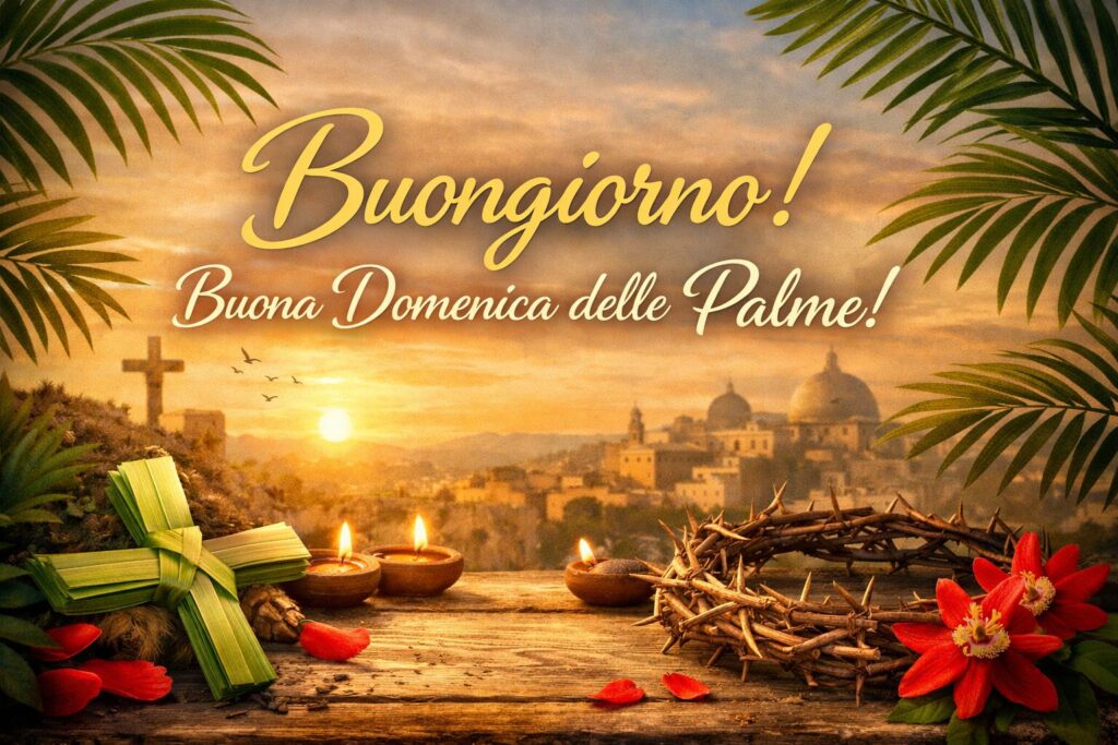 buongiorno buona domenica delle palme 2026 immagini frasi nuove originali