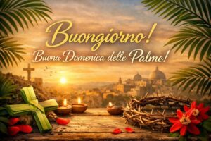 buongiorno buona domenica delle palme 2026 immagini frasi nuove originali