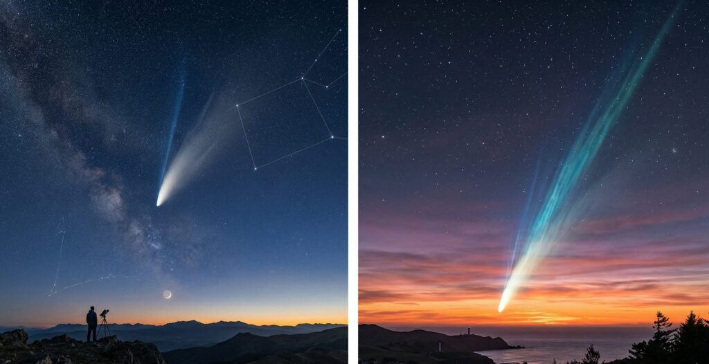 comete C2026 A1 (MAPS) e C2025 R3 (PanSTARRS)