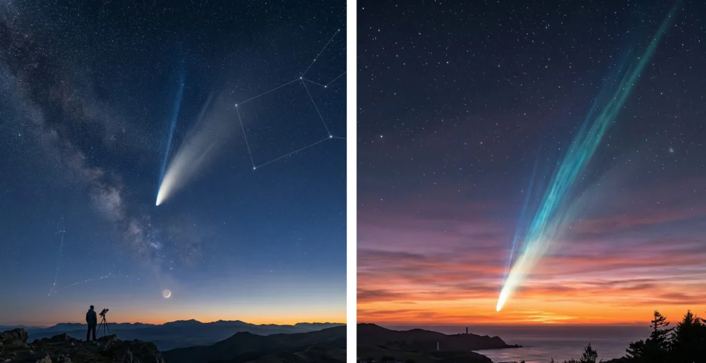 comete C2026 A1 (MAPS) e C2025 R3 (PanSTARRS)