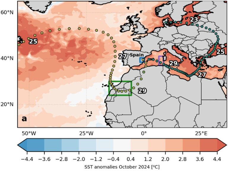 dana valencia temperature nord atlantico