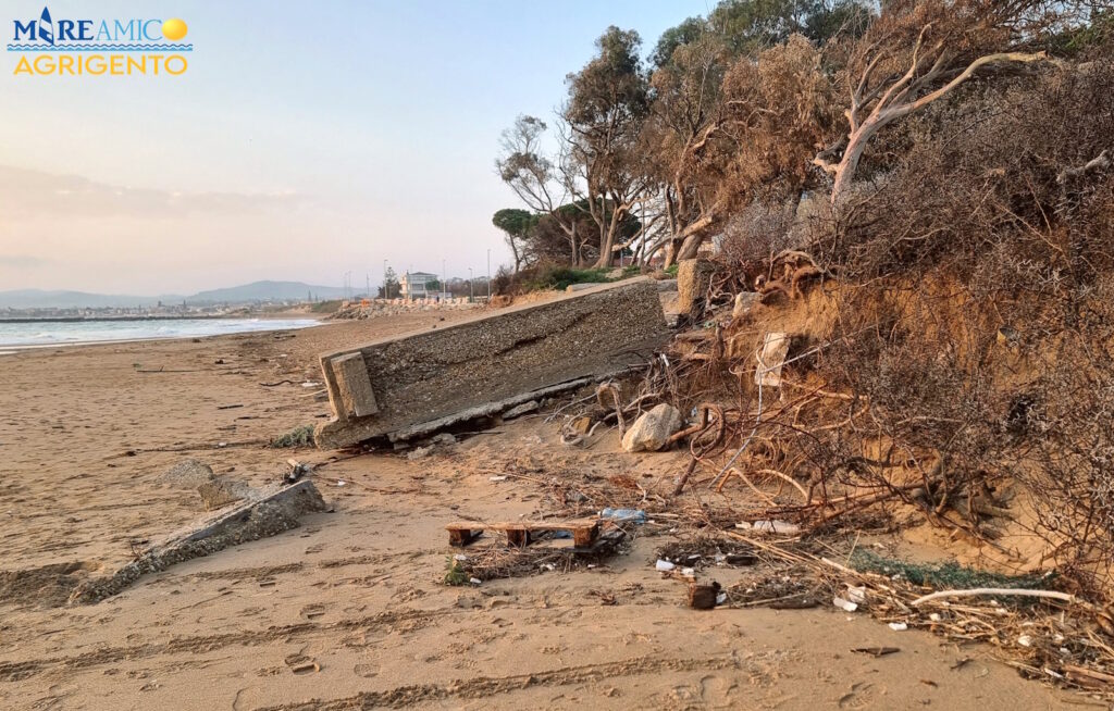 erosione costiera san leone agrigento