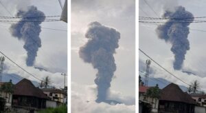 eruzione monte marapi indonesia