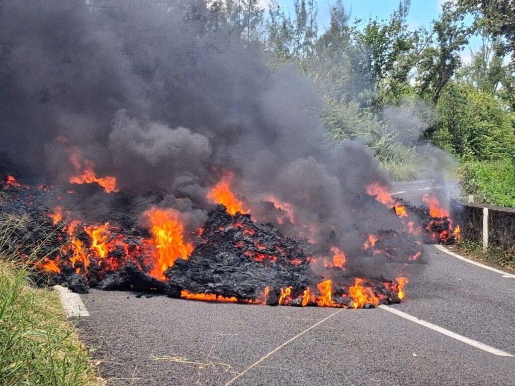 eruzione vulcano Piton de la Fournaise