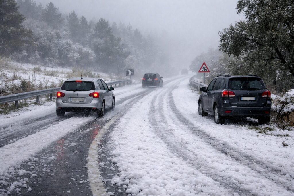 grandinata grandine strada gargano puglia maltempo