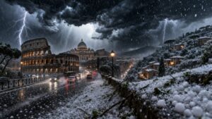 maltempo roma grandine castelli