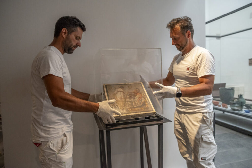 mosaico coppia amanti pompei