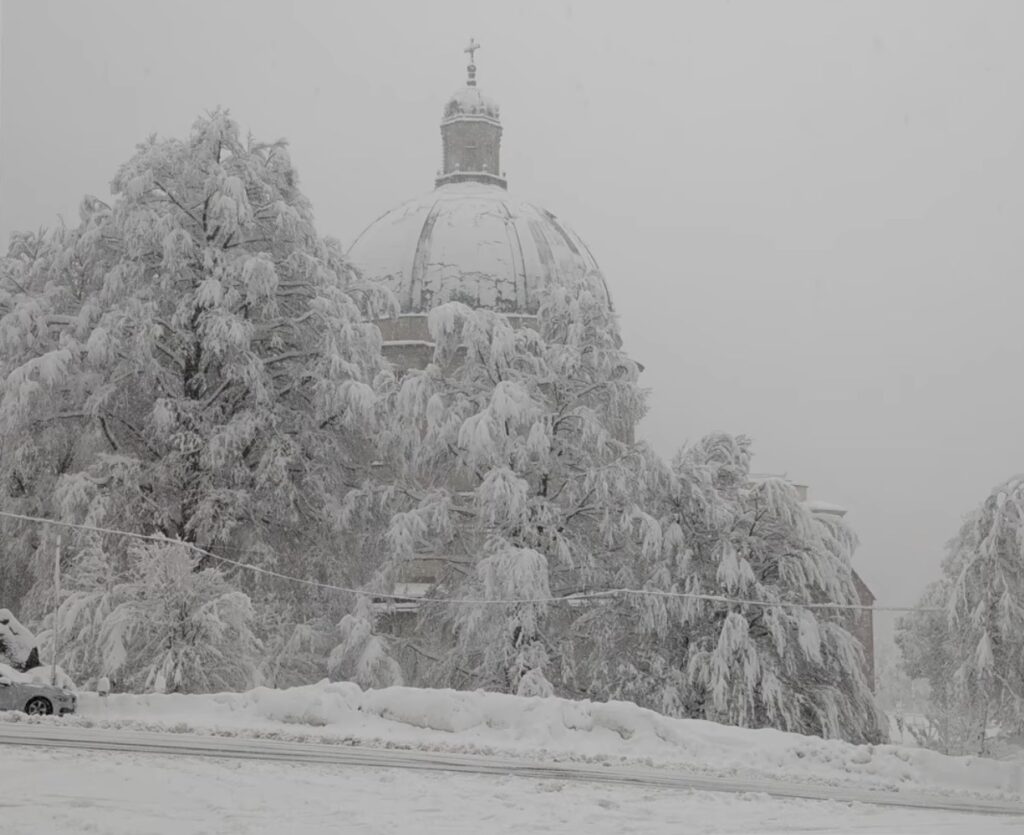 neve santuario oropa piemonte