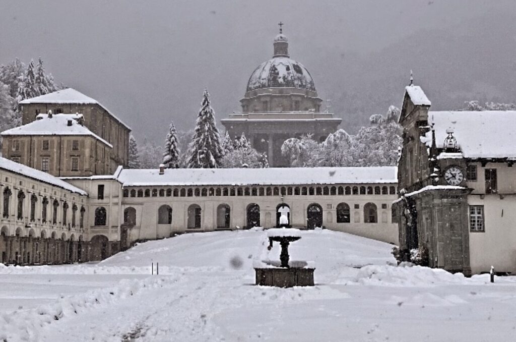 neve santuario oropa piemonte