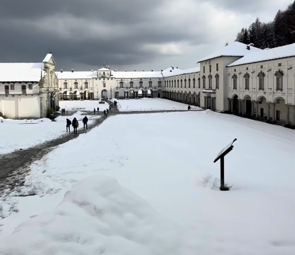 neve santuario oropa piemonte