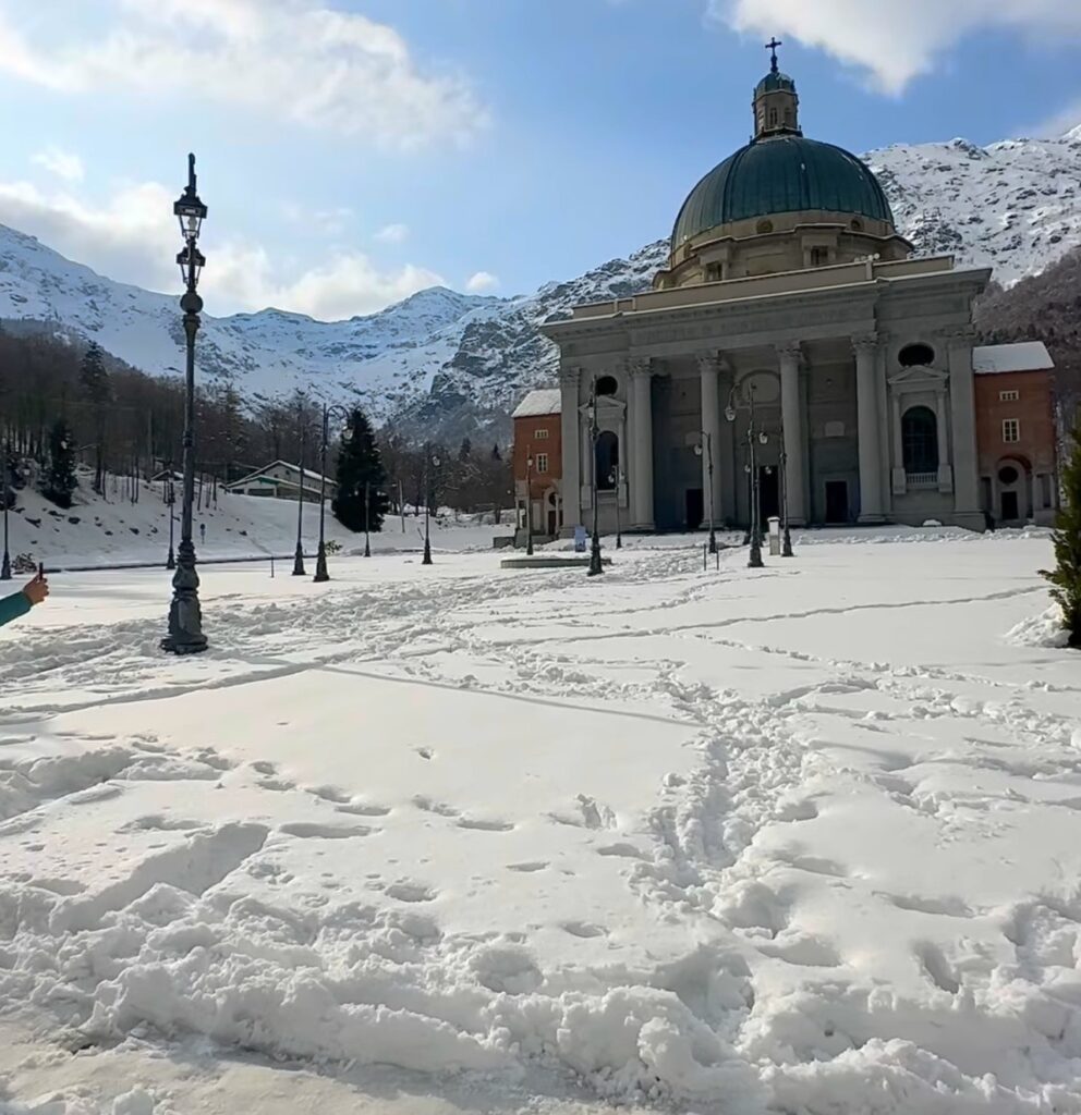 neve santuario oropa piemonte