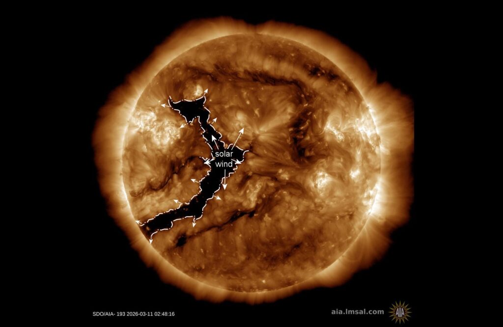 pi greco day tempesta geomagnetica 14 marzo buco coronale