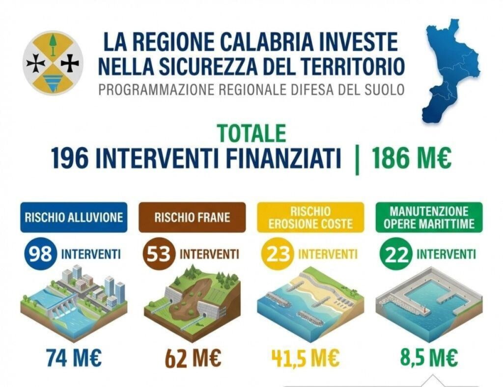 piano investimenti regione calabria contro maltempo e dissesto