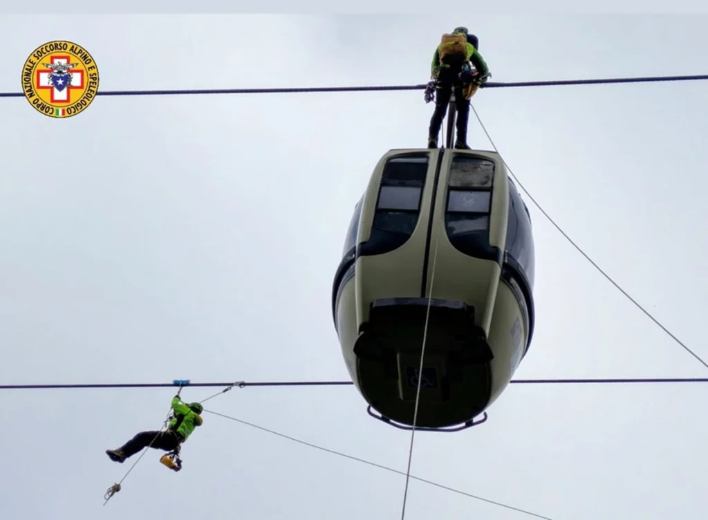 prova evacuazione Cabinovia Erice