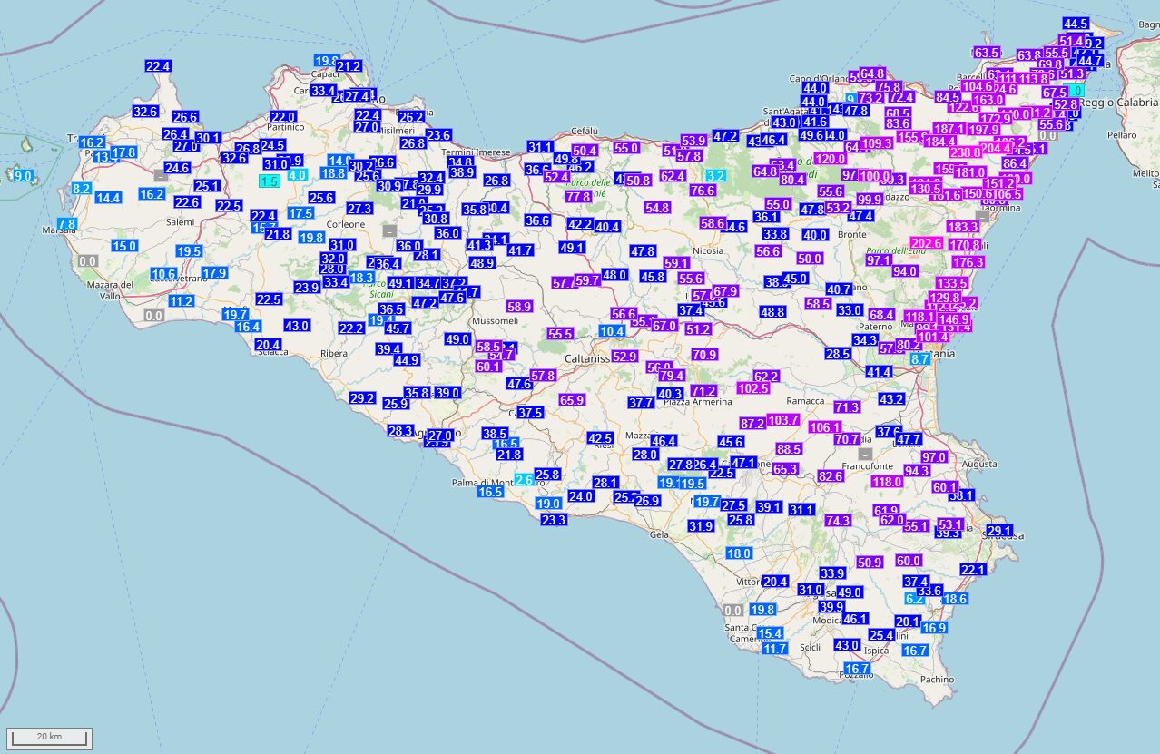 sicilia piogge 17 marzo 20026