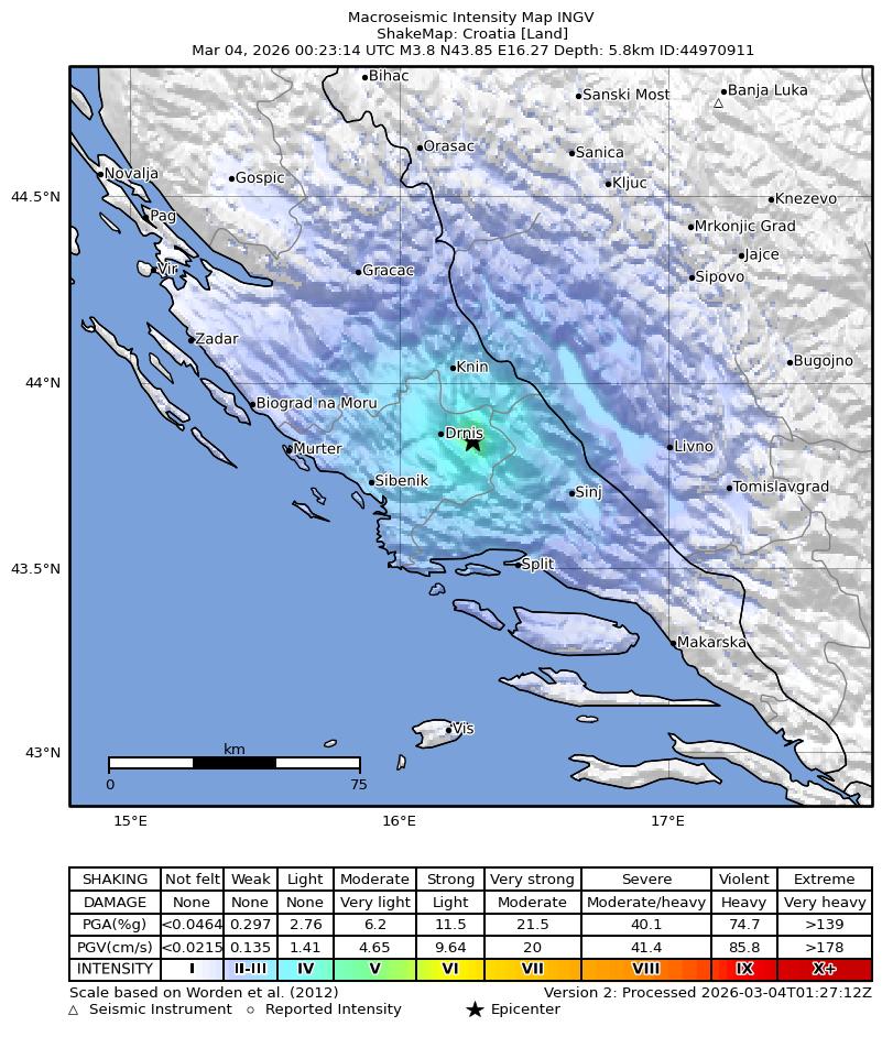 terremoto croazia