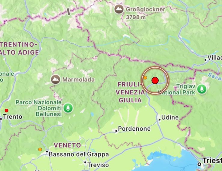 terremoto moggio udinese friuli