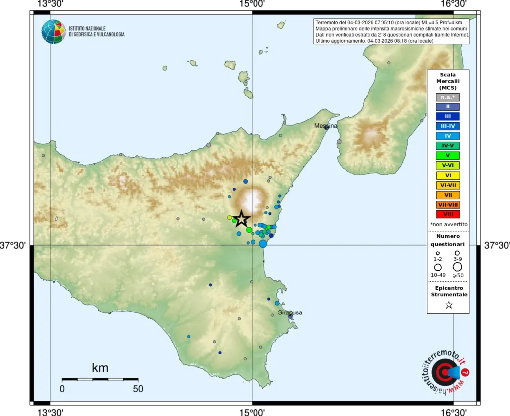 terremoto oggi catania sicilia
