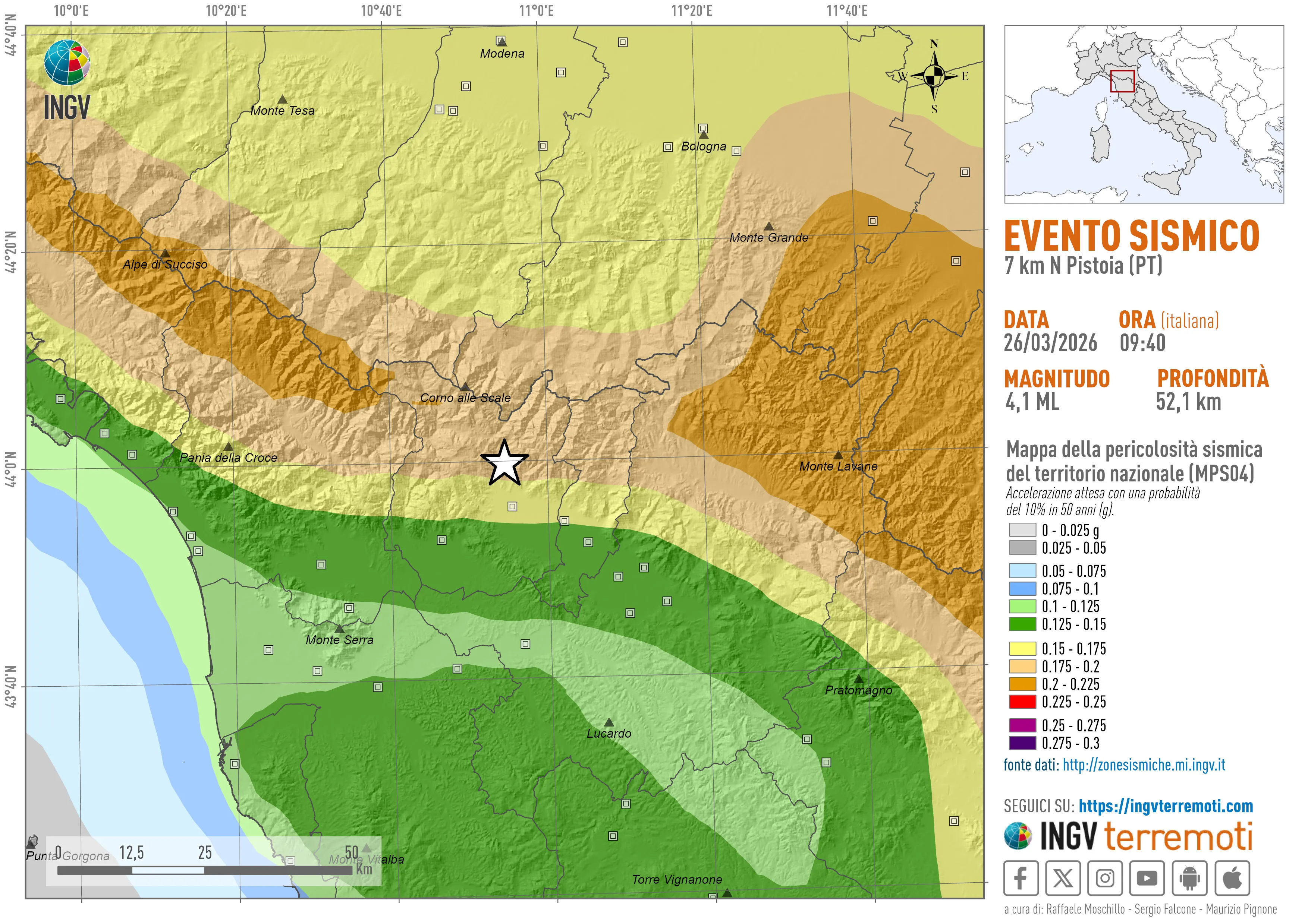 terremoto oggi toscana mappe ingv