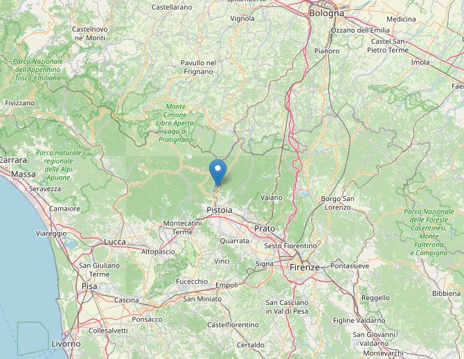 terremoto oggi toscana prato pistoia firenze