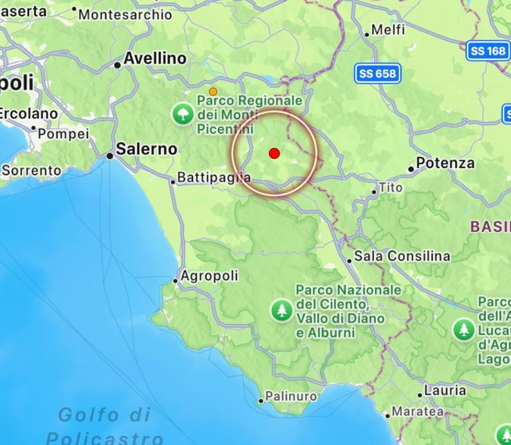 terremoto palomonte campania