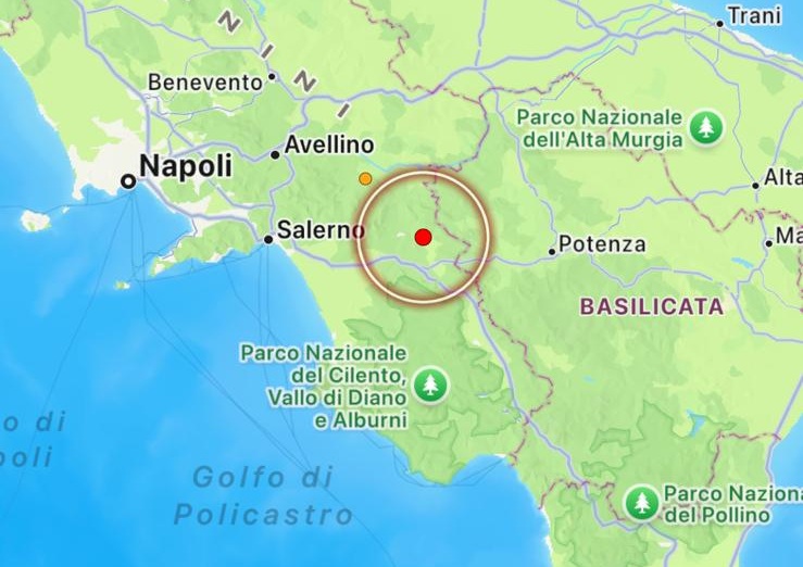 terremoto palomonte campania
