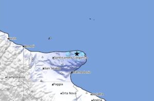 terremoto puglia gargano oggi