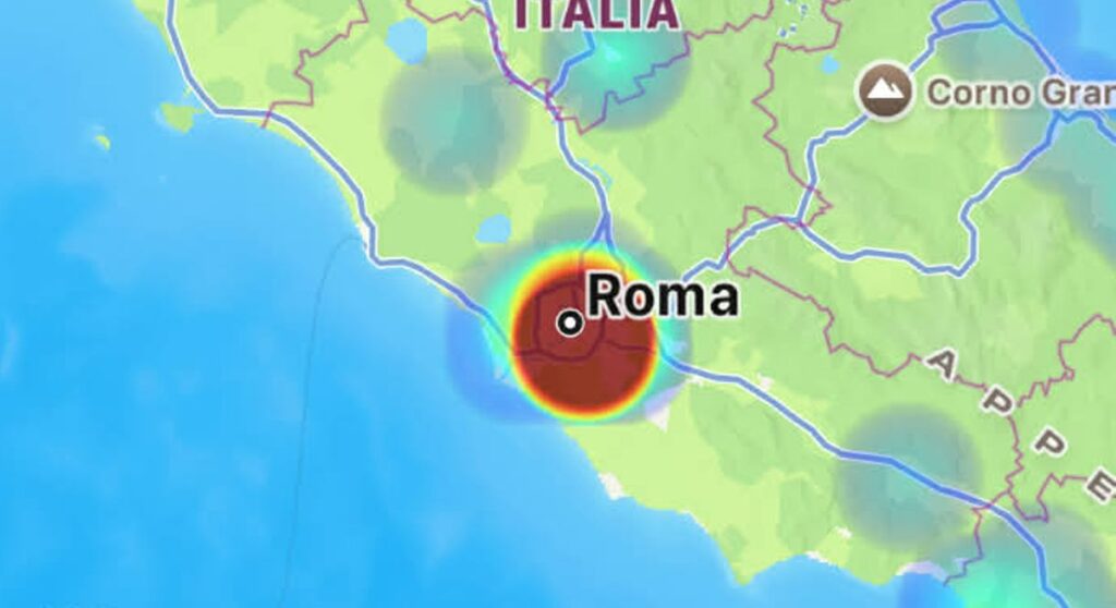 terremoto roma oggi