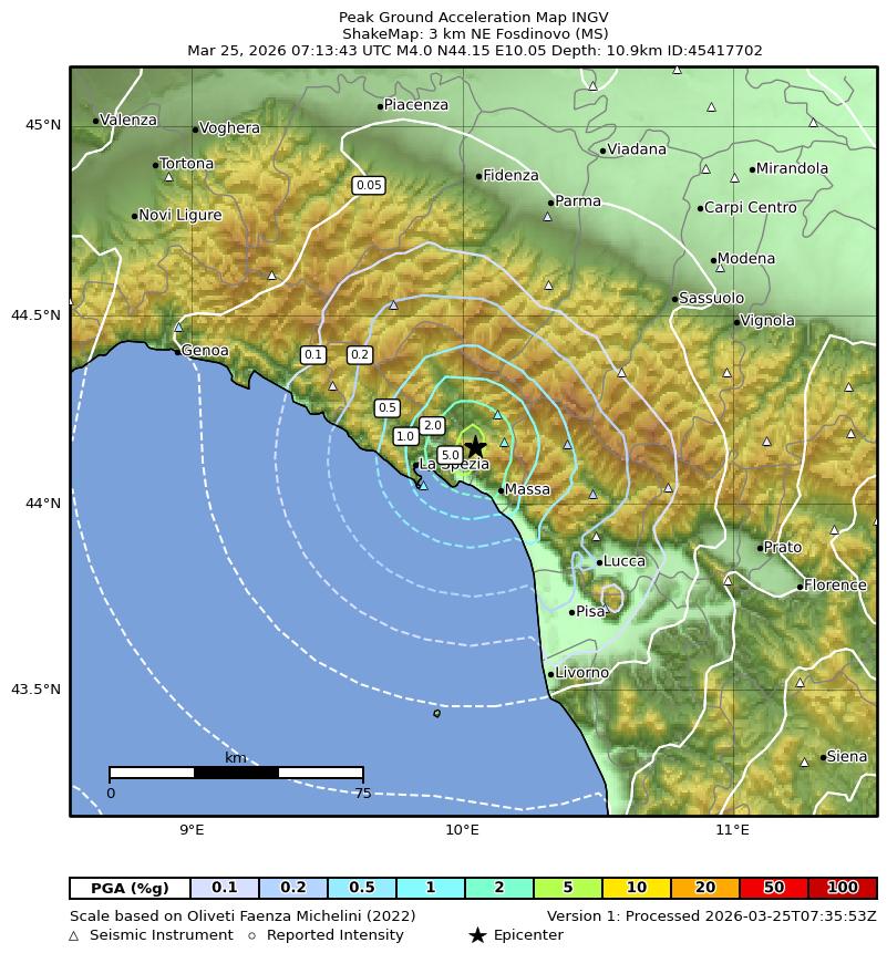 terremoto toscana oggi massa carrara
