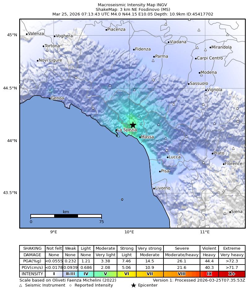 terremoto toscana oggi massa carrara