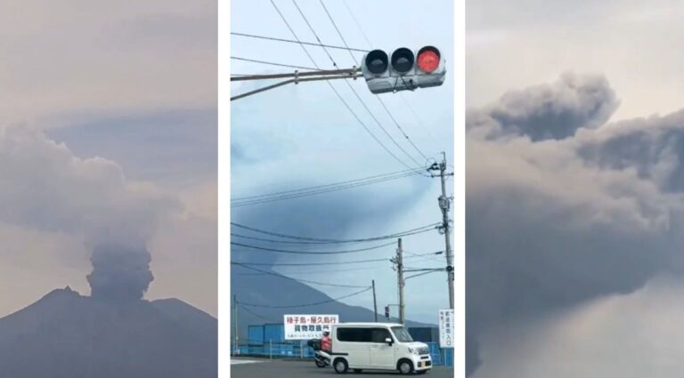 Eruzione vulcano Giappone