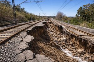 Frana Petacciato ferrovia adriatica