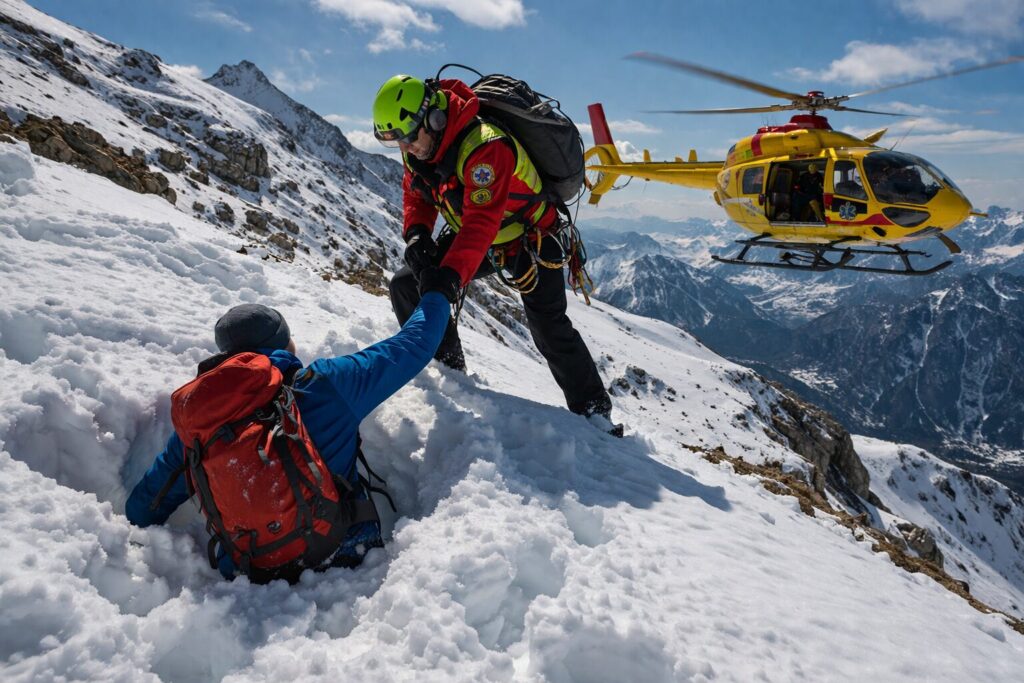 Incidente montagna neve