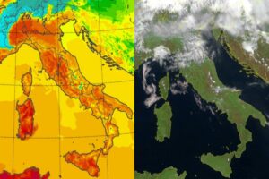 Temperature massime e satellite 10 aprile