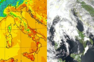 Temperature massime e satellite 13 aprile