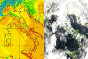 Temperature massime e satellite 14 aprile
