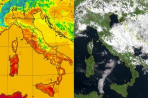 Temperature massime e satellite 21 aprile