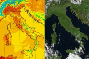 Temperature massime e satellite 23 aprile
