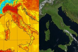 Temperature massime e satellite 24 aprile