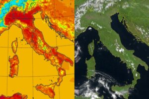 Temperature massime e satellite 27 aprile