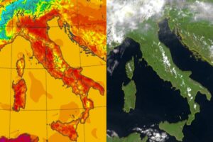 Temperature massime e satellite 28 aprile