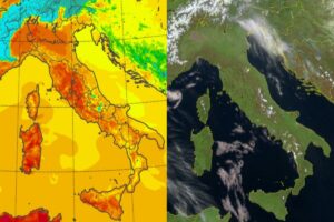Temperature massime e satellite 9 aprile