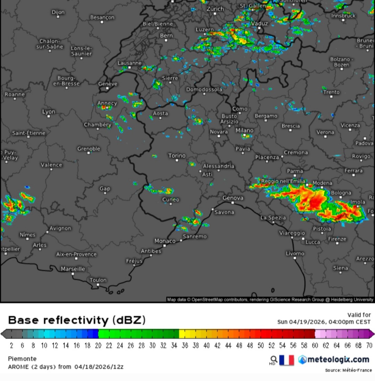 Temporali Nord Italia 19 aprile 