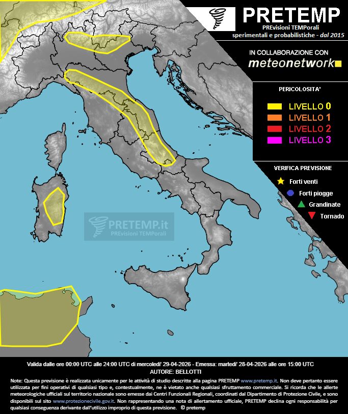 allerta meteo oggi